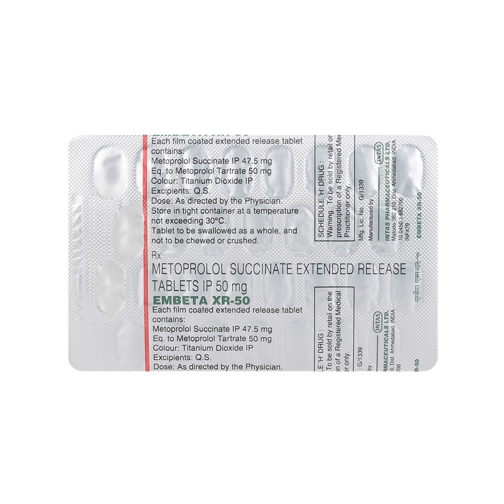 Embeta XR 50mg Tablets Price - Buy Online at ₹170 in India