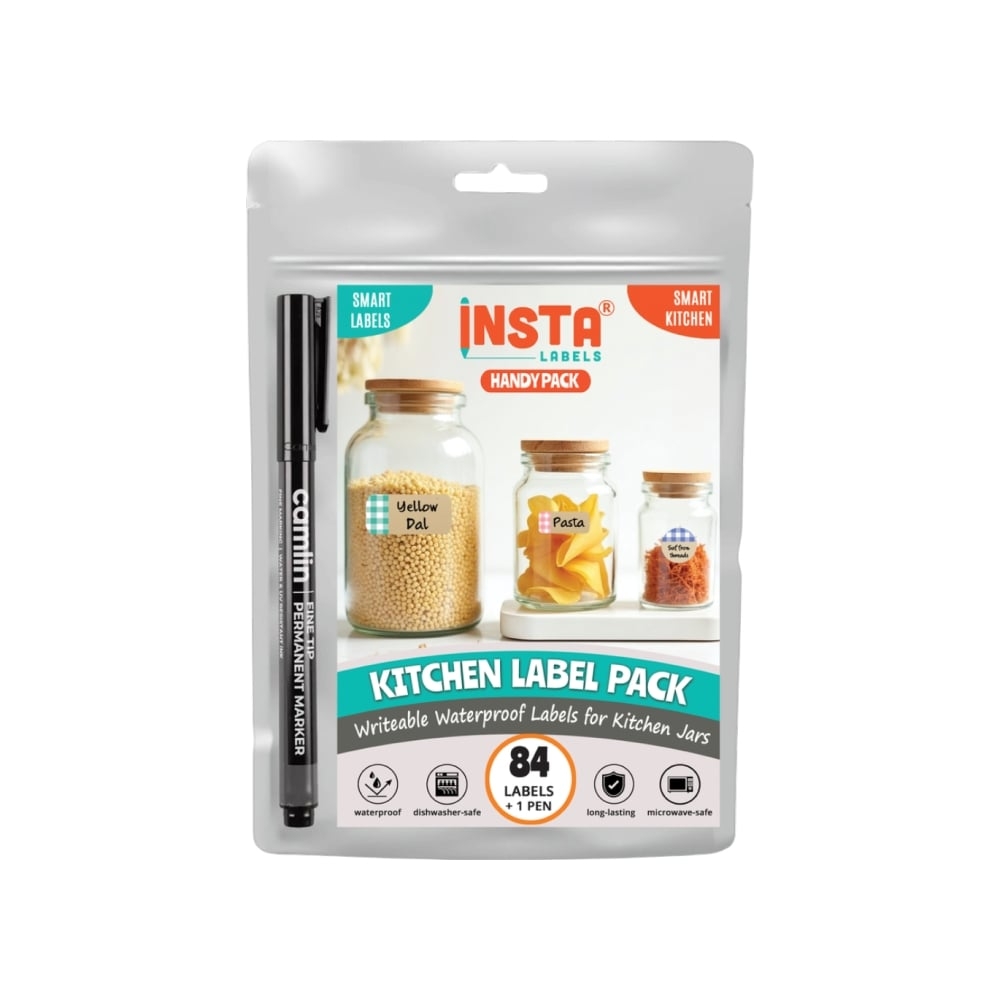 Instalabels Waterproof Kitchen Jar Label with Marker (Vinyl) Price ...