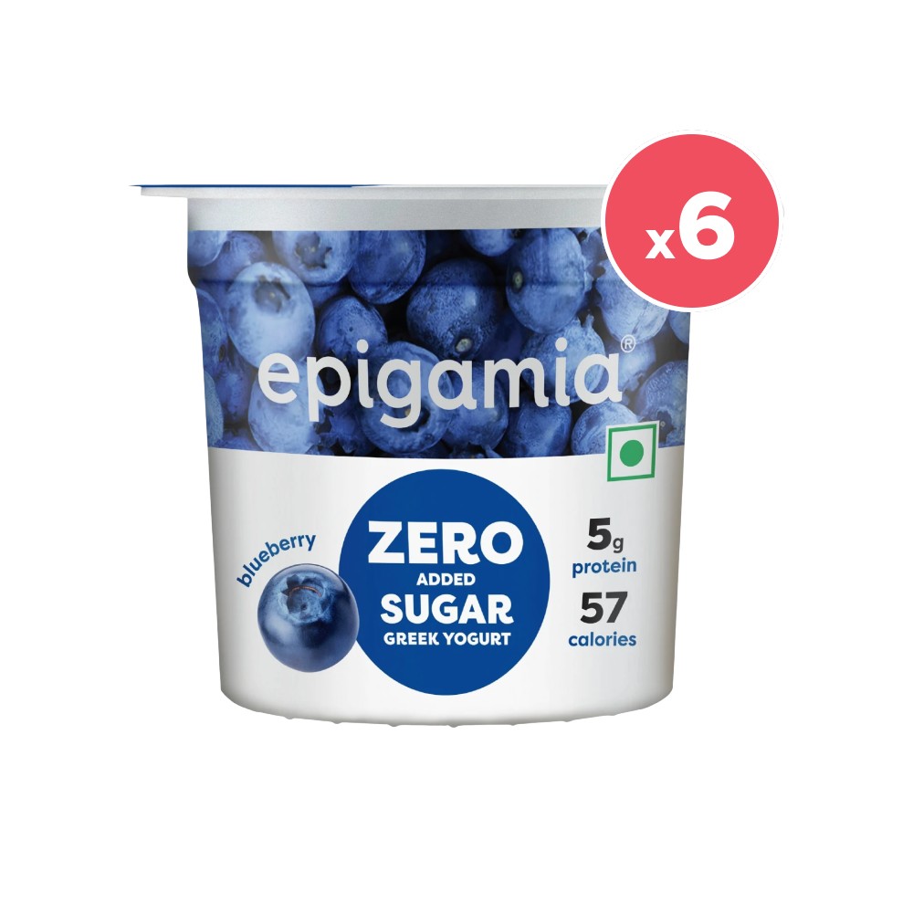 epigamia Blueberry Flavoured Greek Yogurt - Pack of 6 Price - Buy ...
