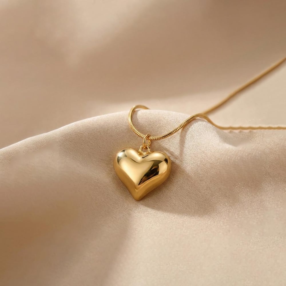 Designs & You Heart Pendant with Chain (Golden) Price - Buy Online at ...