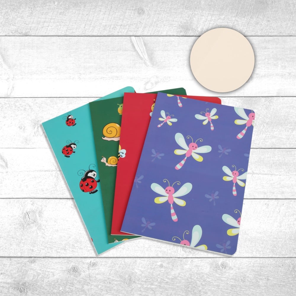 Papboo Cute Creatures Handy Unruled Notebook Set (A5, 60 pages ...