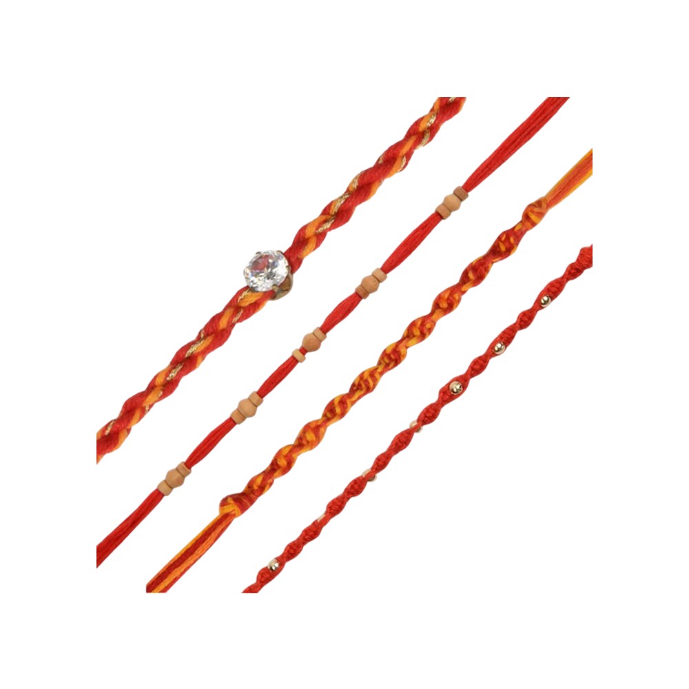 Mauli Pattern Simple Mauli Thread Rakhi Set By Arendelle Price - Buy Online at Best ...