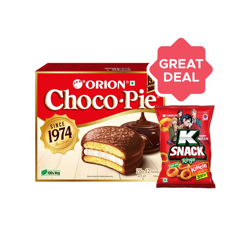 Kimchi Rings Orion Choco Pie + Korean Kimchi K Snack Onion Rings Combo Price - Buy ...