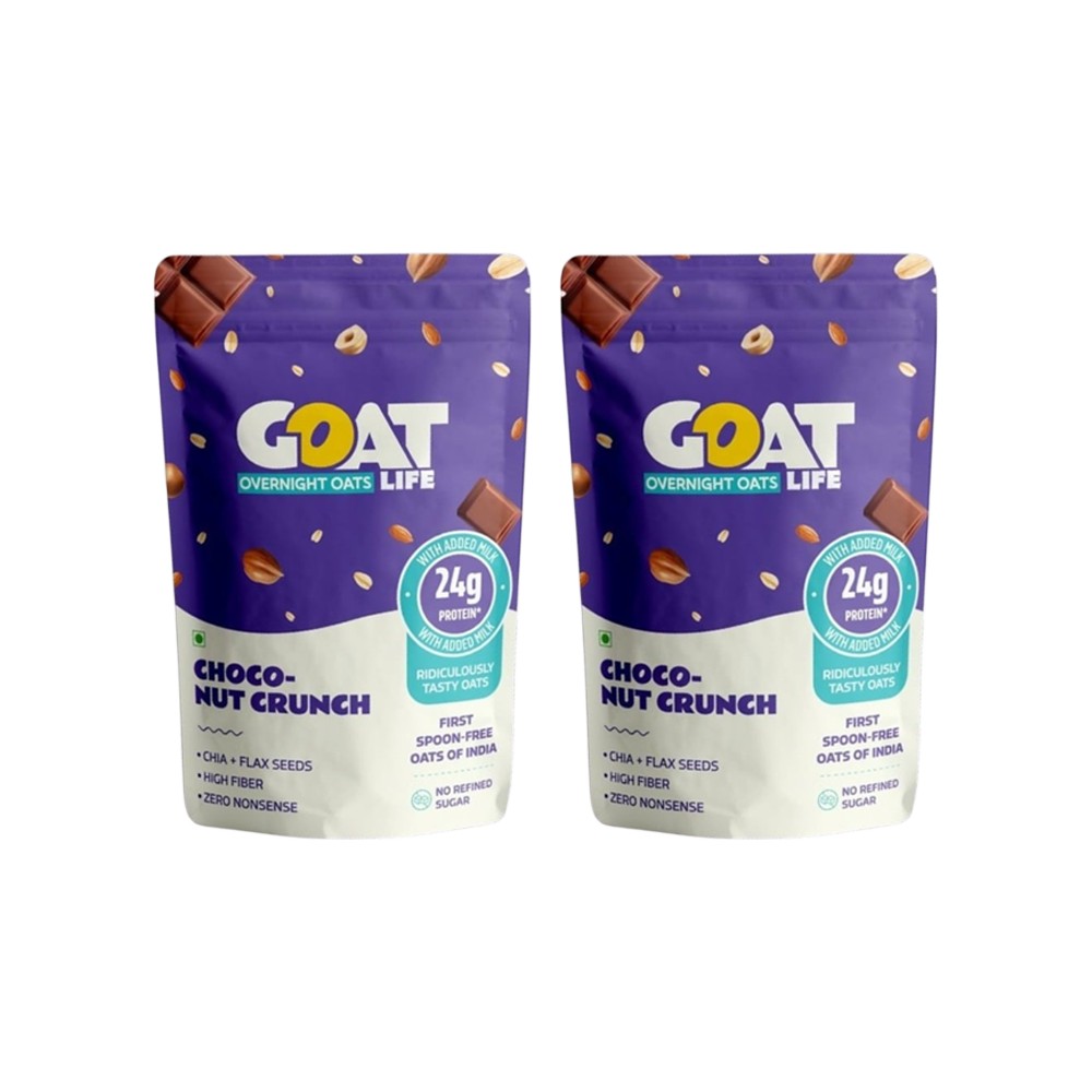 Goat Instant GOAT Life High Protein Overnight Instant Oats Choco-Nut Crunch - Pack ...