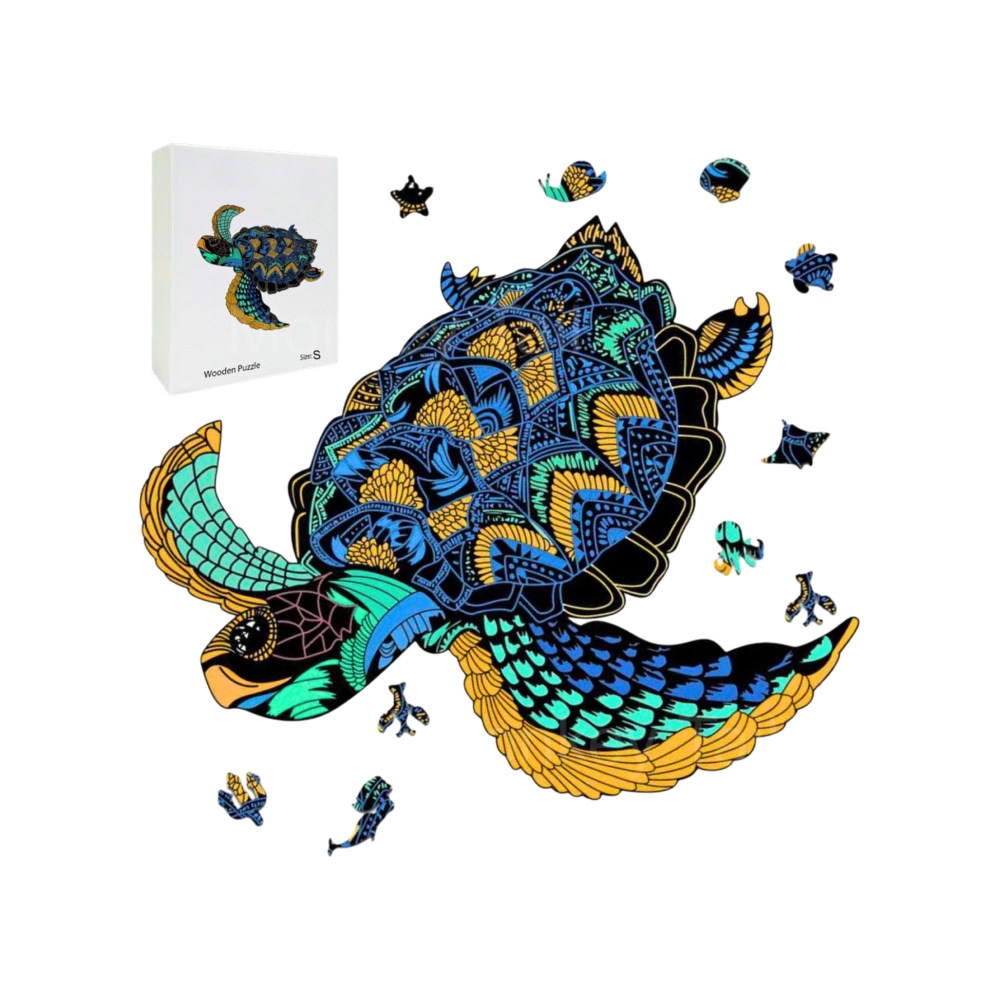 Birthday Popper Turtle Design Wooden Jigsaw Puzzle Price - Buy Online ...