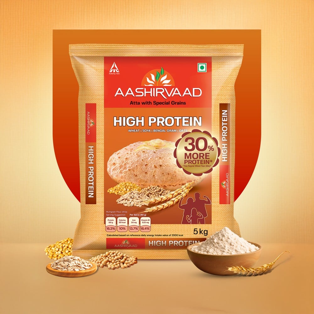 Atta Rajpot Aashirvaad High Protein Atta Price - Buy Online at ₹336 in India