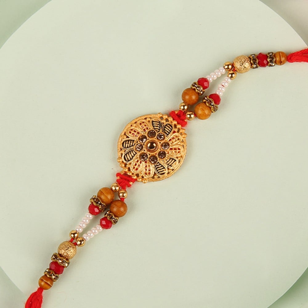 Square Rakhi Studded & Enamelled Rakhi by Shree Rakhi Price - Buy Online at Best ...