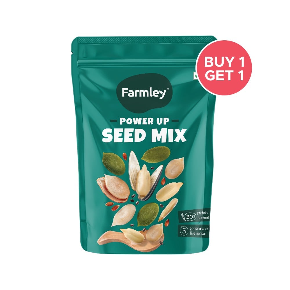Farmley Protein Rich Seeds Mix - Chia, Pumpkin, Flax & More - Buy 1 Get ...