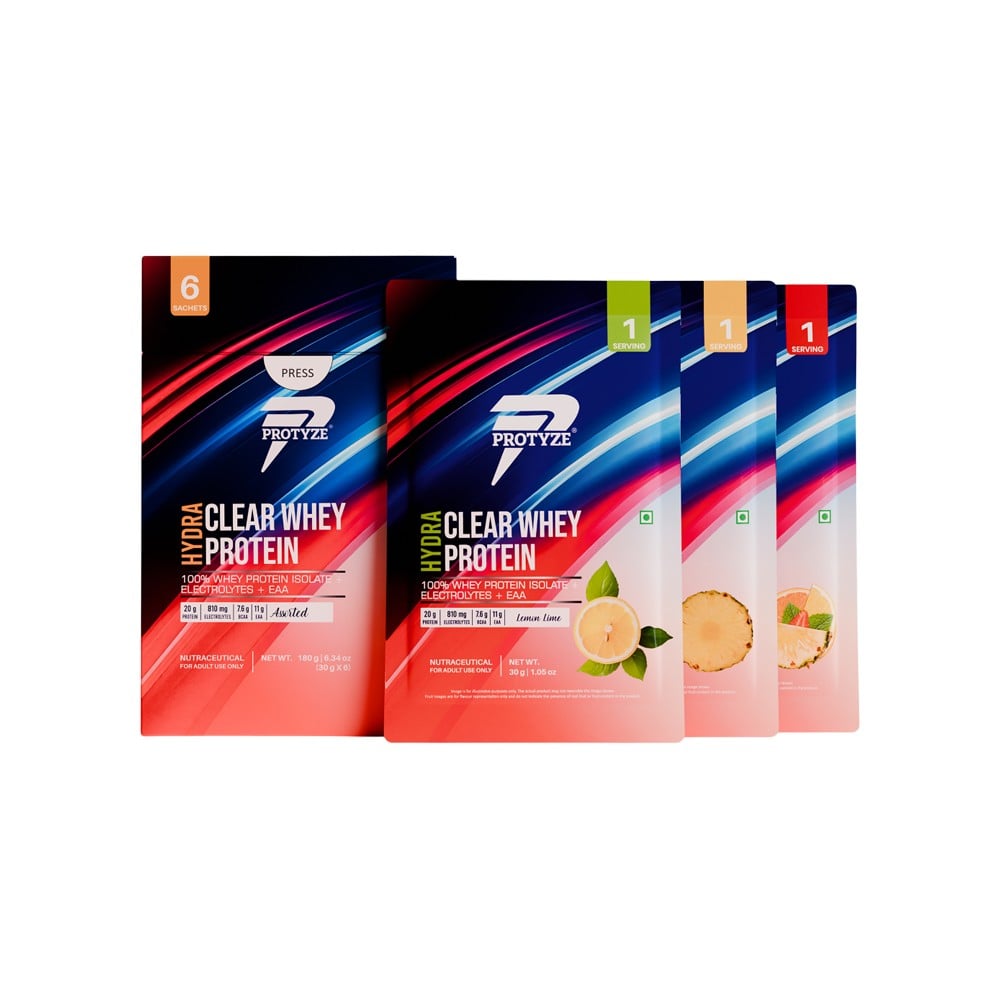 Protyze Hydra Clear Whey Protein Powder with Electrolytes (Assorted ...