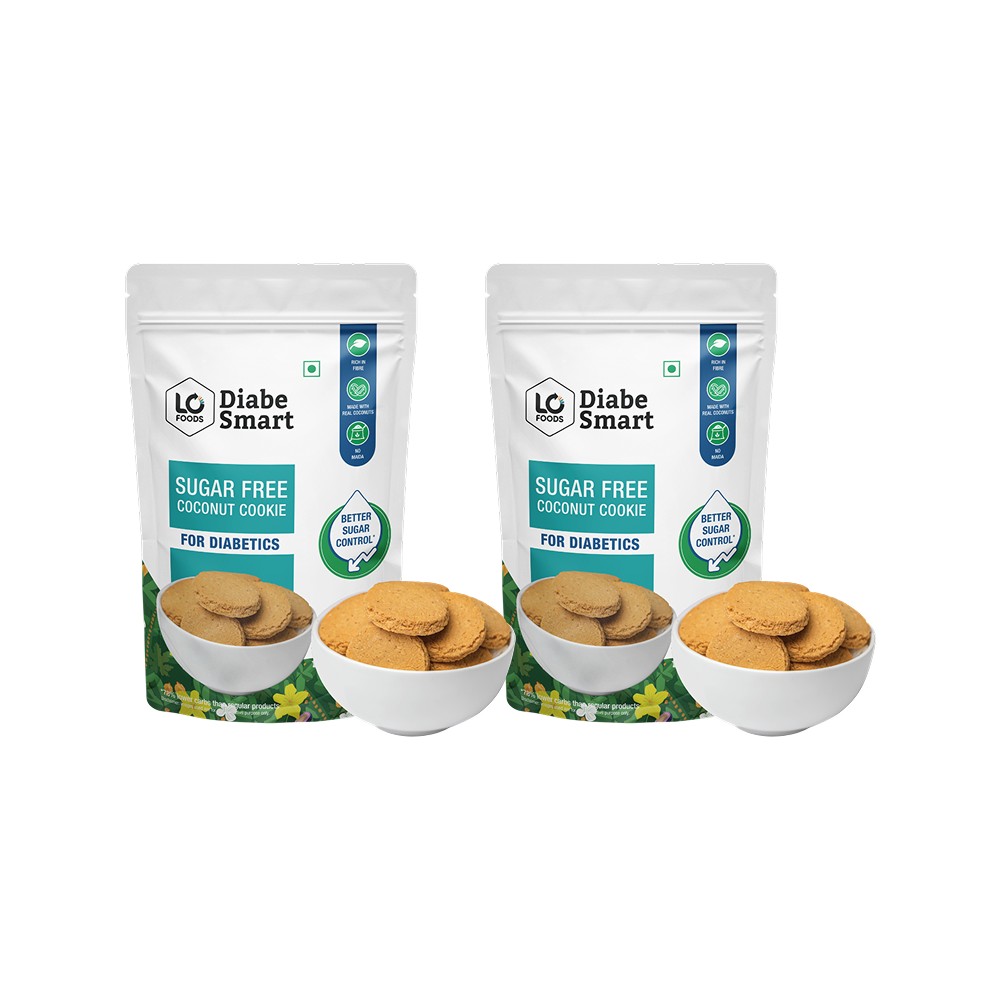 DiabeSmart Digestive Coconut Cookies for Diabetes - Pack of 2
