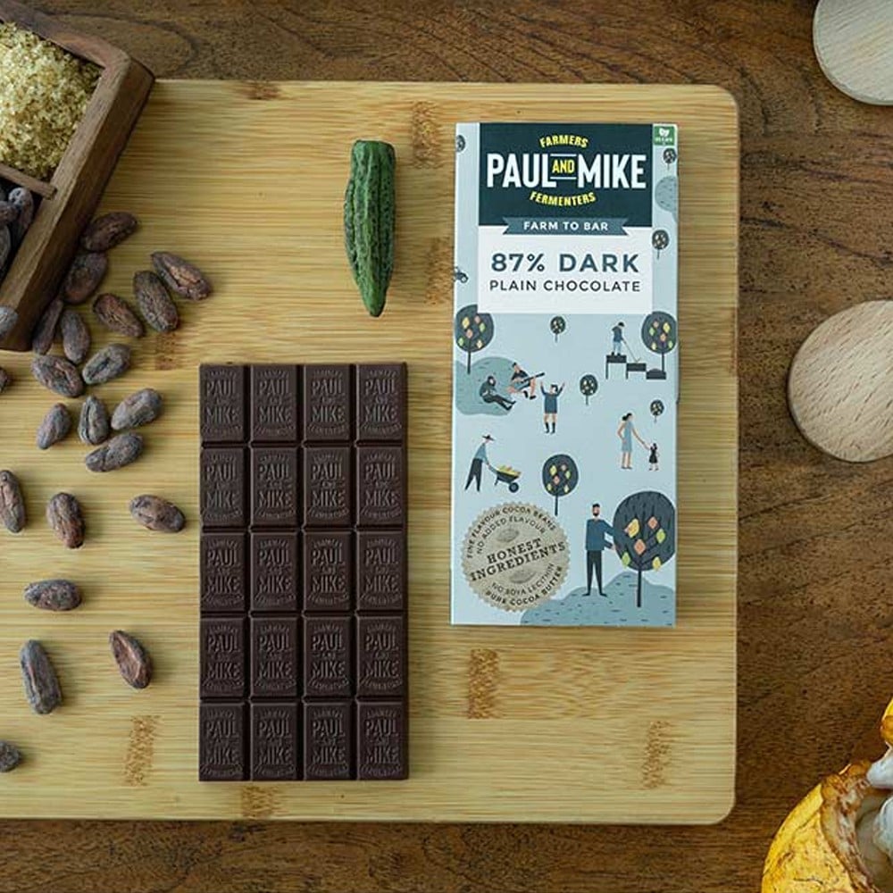 Paul and Mike Vegan Mild 87% Dark Chocolate