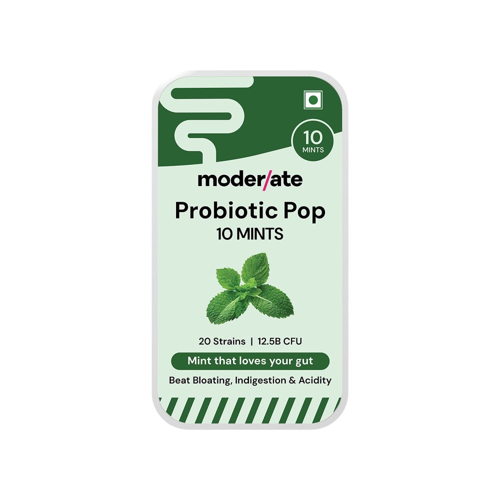 Moderate Probiotic Pop Mints Gut Health Supplement with 20 Strains ...