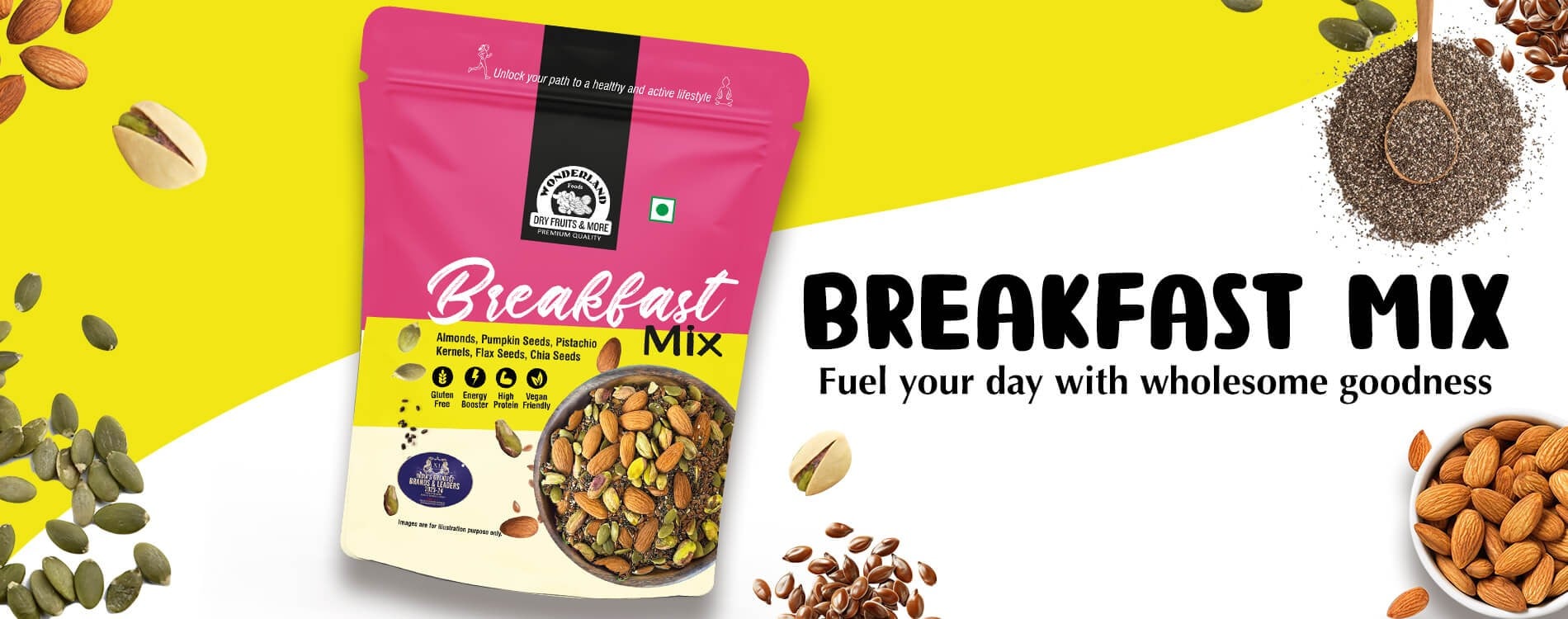 Wonderland Foods Breakfast Mix - Nuts & Seed Mix Price - Buy Online at ...