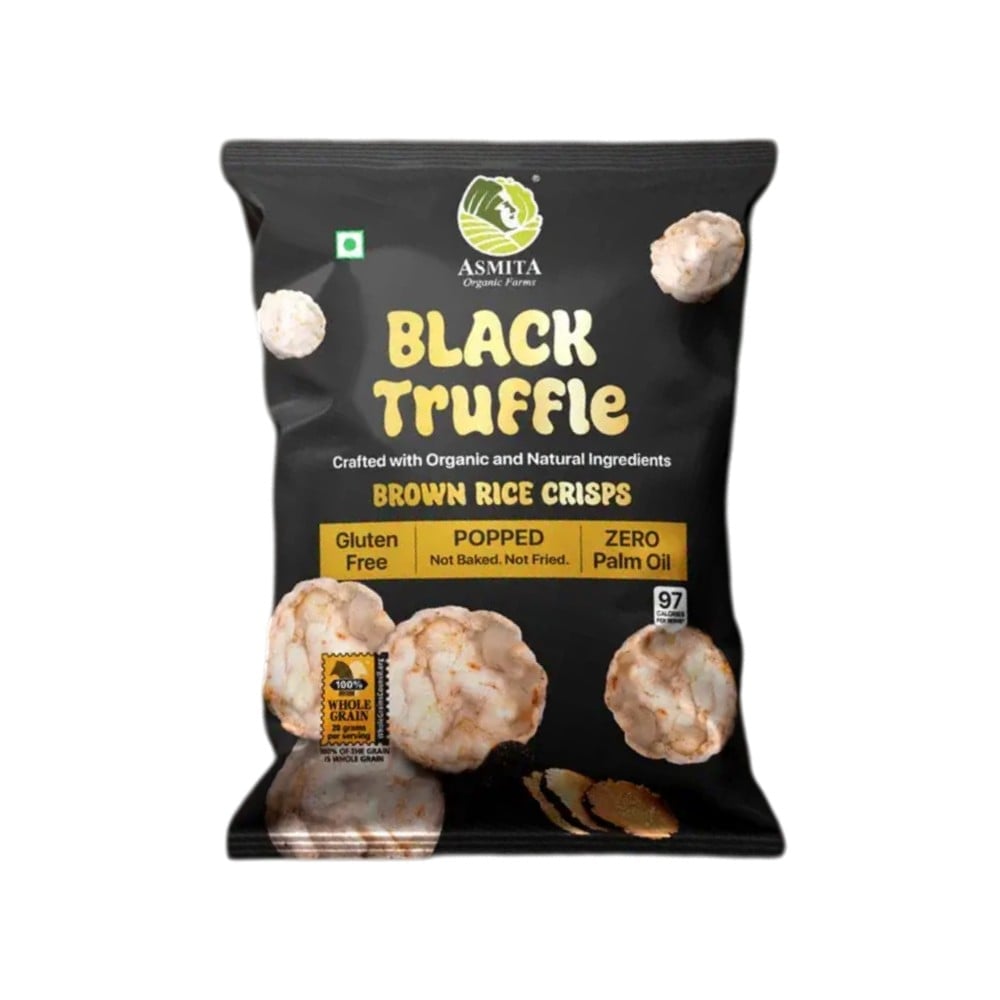 Asmita Organic Farms Brown Rice Crisps (Black Truffle) Price - Buy ...