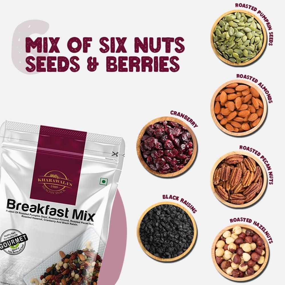 Kharawala's Breakfast Dry Fruits, Nuts & Seeds Trail Mix Price - Buy ...