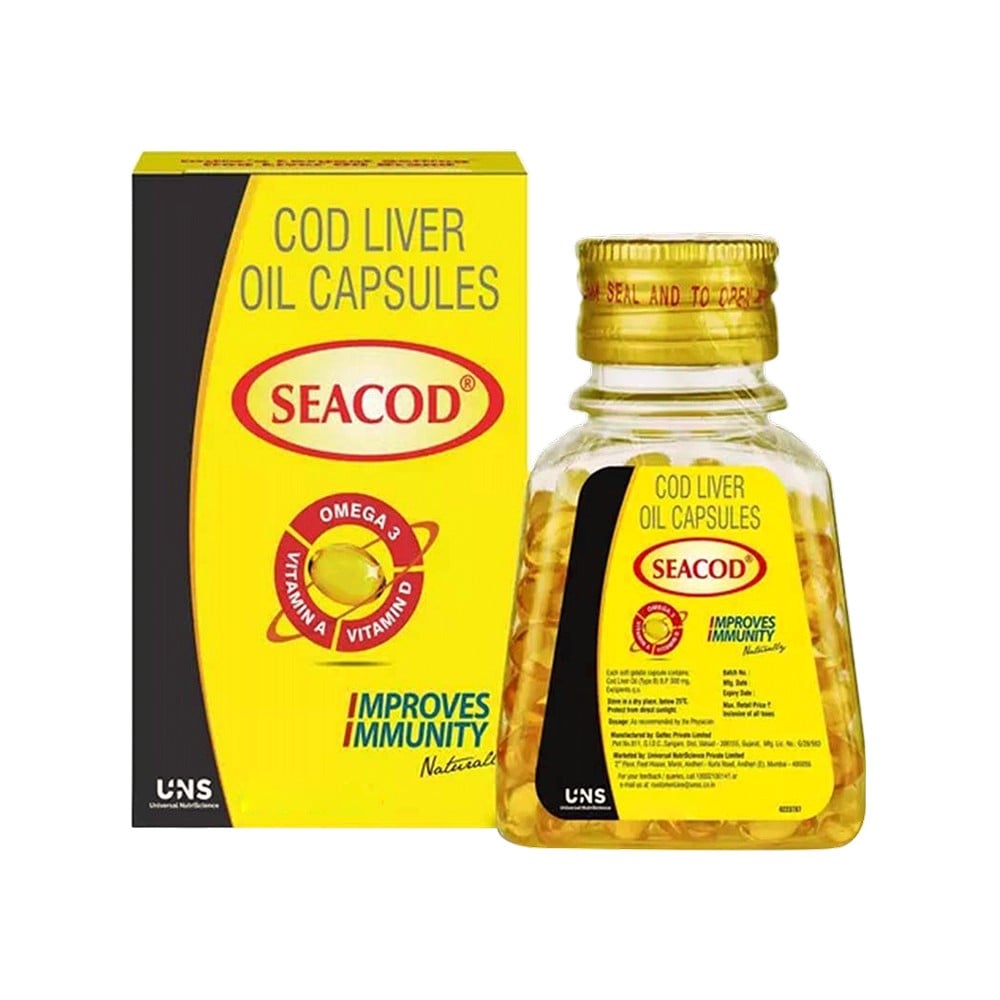 Seacod Cod Fish Liver Oil Softgels Price - Buy Online at ₹417 in India