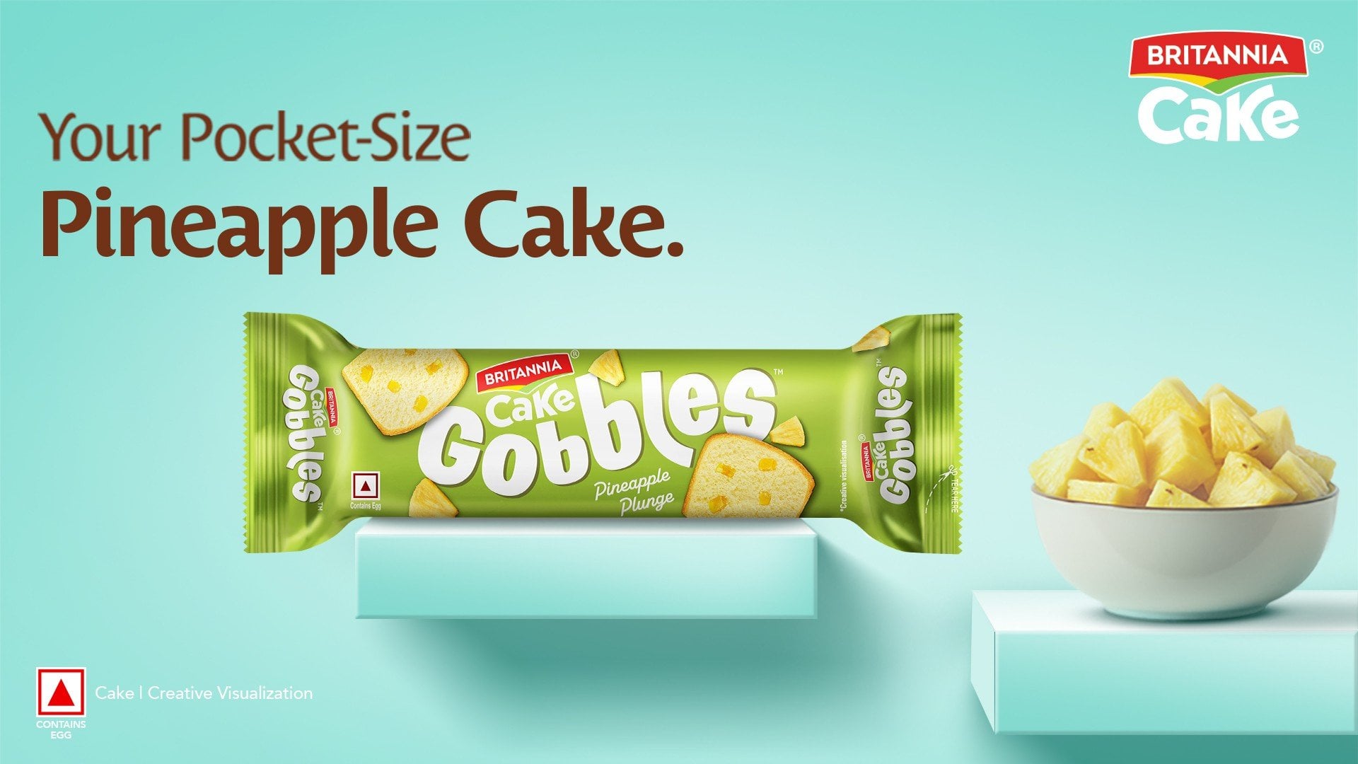 Gabbles Britannia Gobbles Pineapple Plunge Slice Cake Price - Buy Online at ₹15 ...