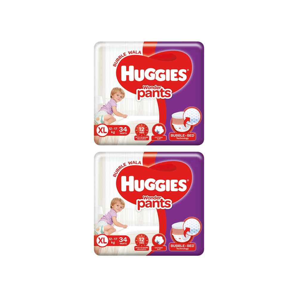 Huggies Complete Comfort Wonder Diaper (Pants, XL, 12-17 kg) - Pack of ...