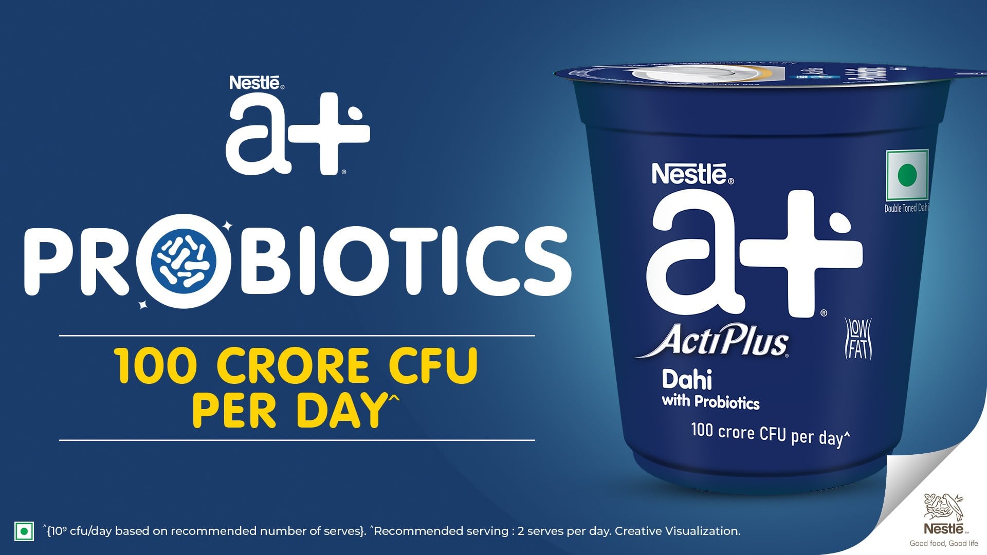 Nestle a+ ActiPlus Dahi, Low-fat Cup Curd with Probiotics Price - Buy ...