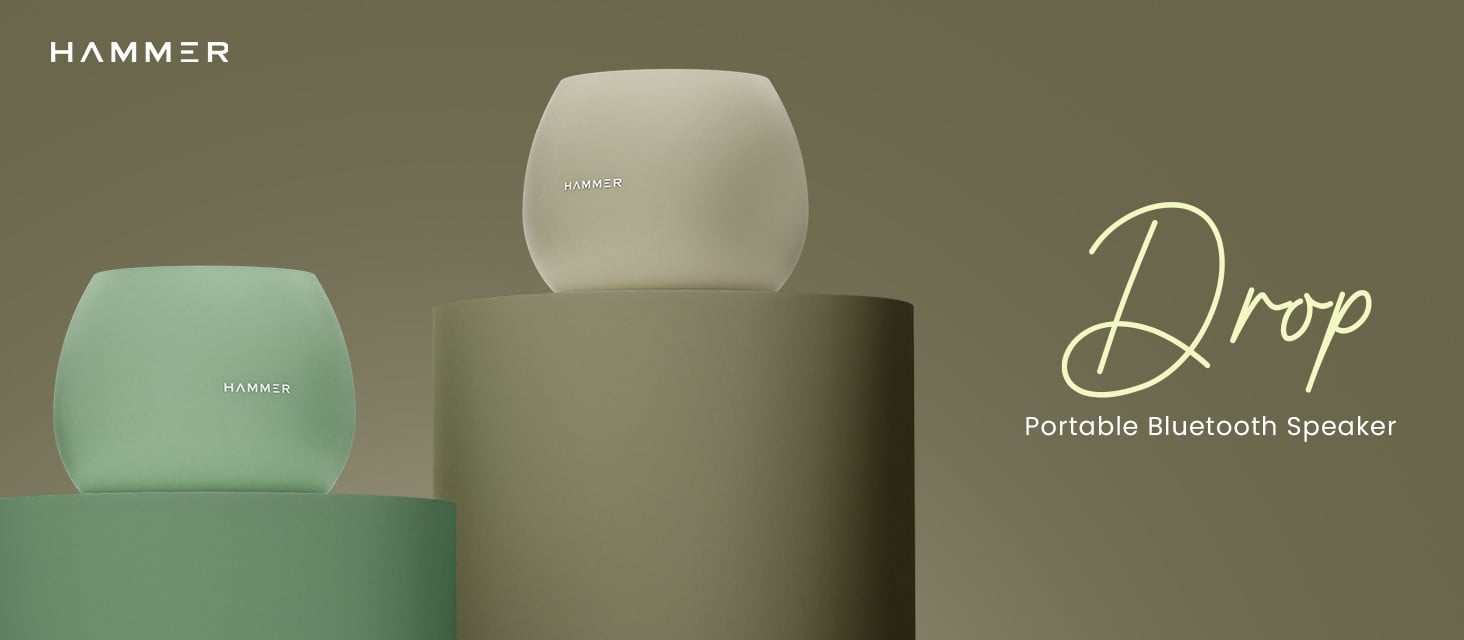 Hammer Drop 5W Wireless Bluetooth Speaker Green 50 g