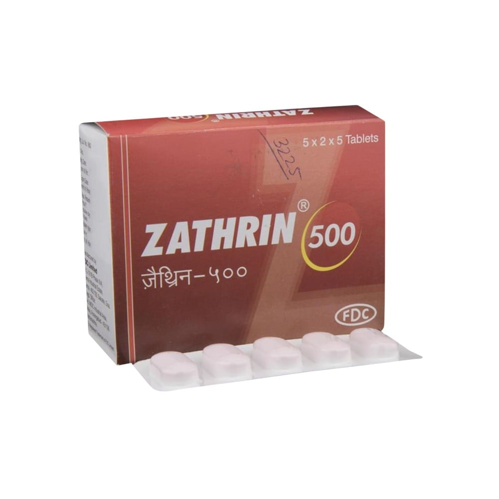 Zithrin Zathrin 500 mg Strip of 5 Tablets Price - Buy Online at ₹123 in India