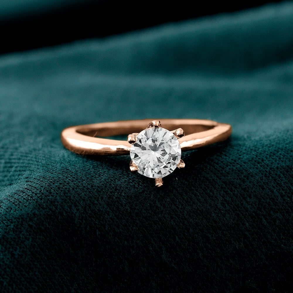 Voylla Blush of Love Solitaire Ring (Rose Gold) Price - Buy Online at ...