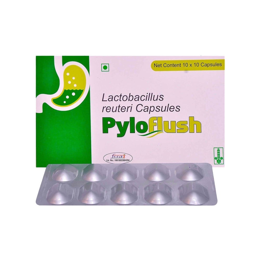 Pyloflush Strip Of 10 Capsules Price - Buy Online at ₹526 in India