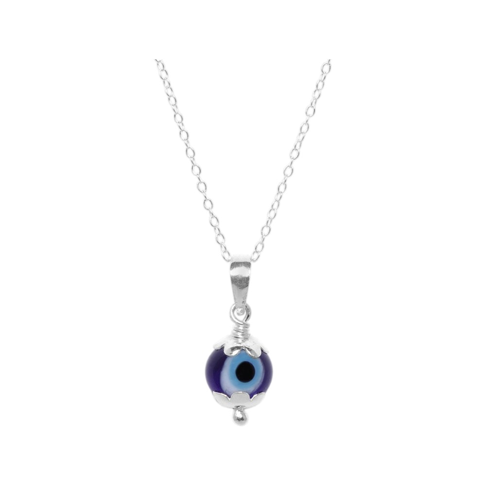 EZURR Evil Eye Aura Pendant with Chain (Silver) Price - Buy Online
