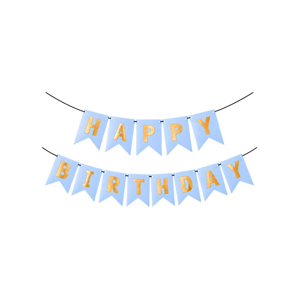 Light Blue Happy Birthday Cardstock Banner by Just Party Price - Buy ...