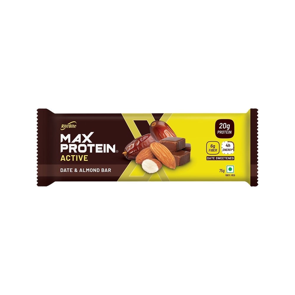 RiteBite Max Protein Date & Almond 20 g Protein Bar Price - Buy Online ...
