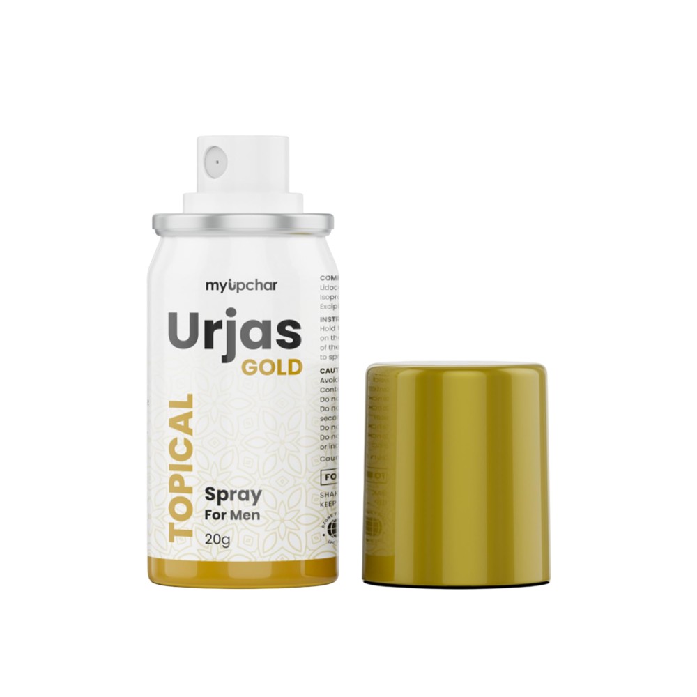 Myupchar Ayurveda Urjas Gold Topical Delay Spray with Strawberry Flavour