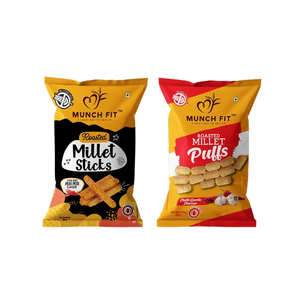 Munch Puffs Munch Fit Healthy Roasted Millet Puffs Combo Price - Buy Online at ₹130 ...