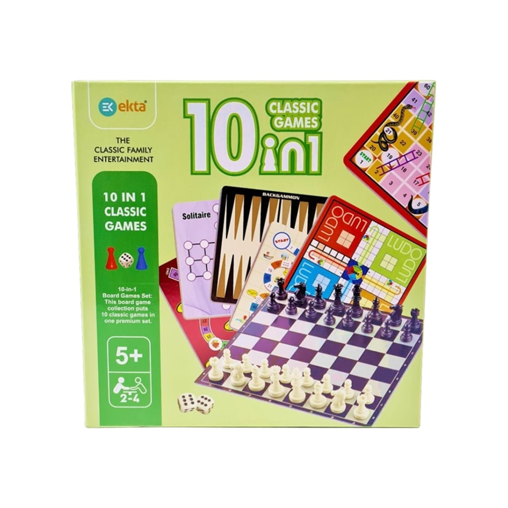 Ekta 10-in-1 Classic Board Game Price - Buy Online at ₹479 in India