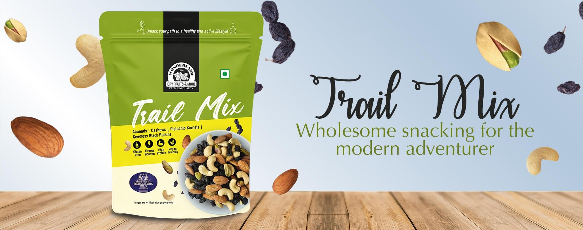 Wonderland Foods Trail Mix - Almond, Cashew, Pista Price - Buy Online ...