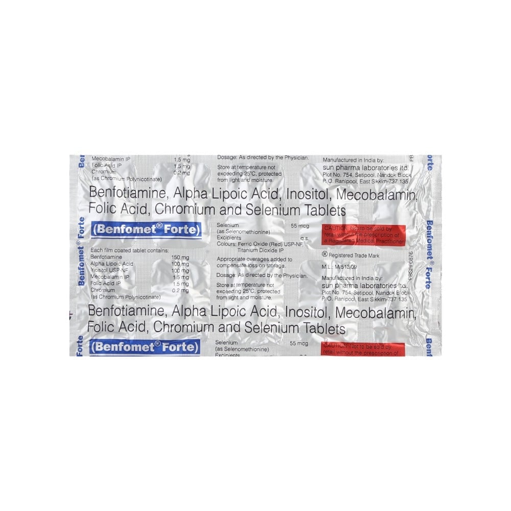 Benfomet forte Strip of 10 Tablets Price - Buy Online at Best Price in ...