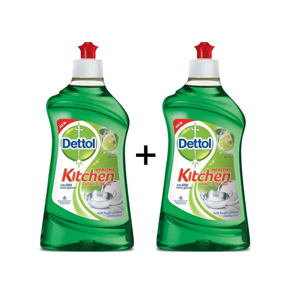 Dettol Healthy Kitchen & Slab Dishwash Gel (Lime Splash Green) - Buy 1 ...