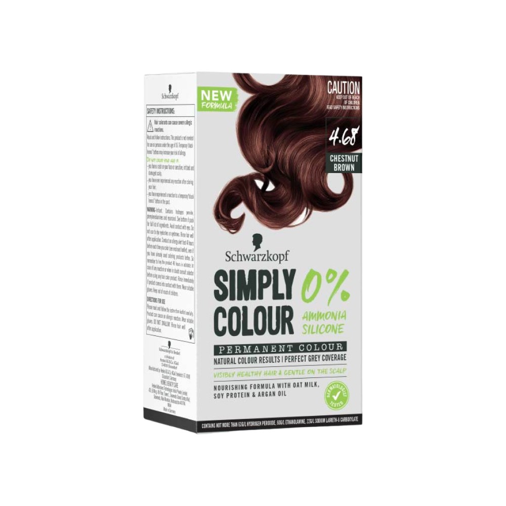 Schwarzkopf Simply Color Hair Colour 4.68 (Chestnut Brown) Price - Buy ...