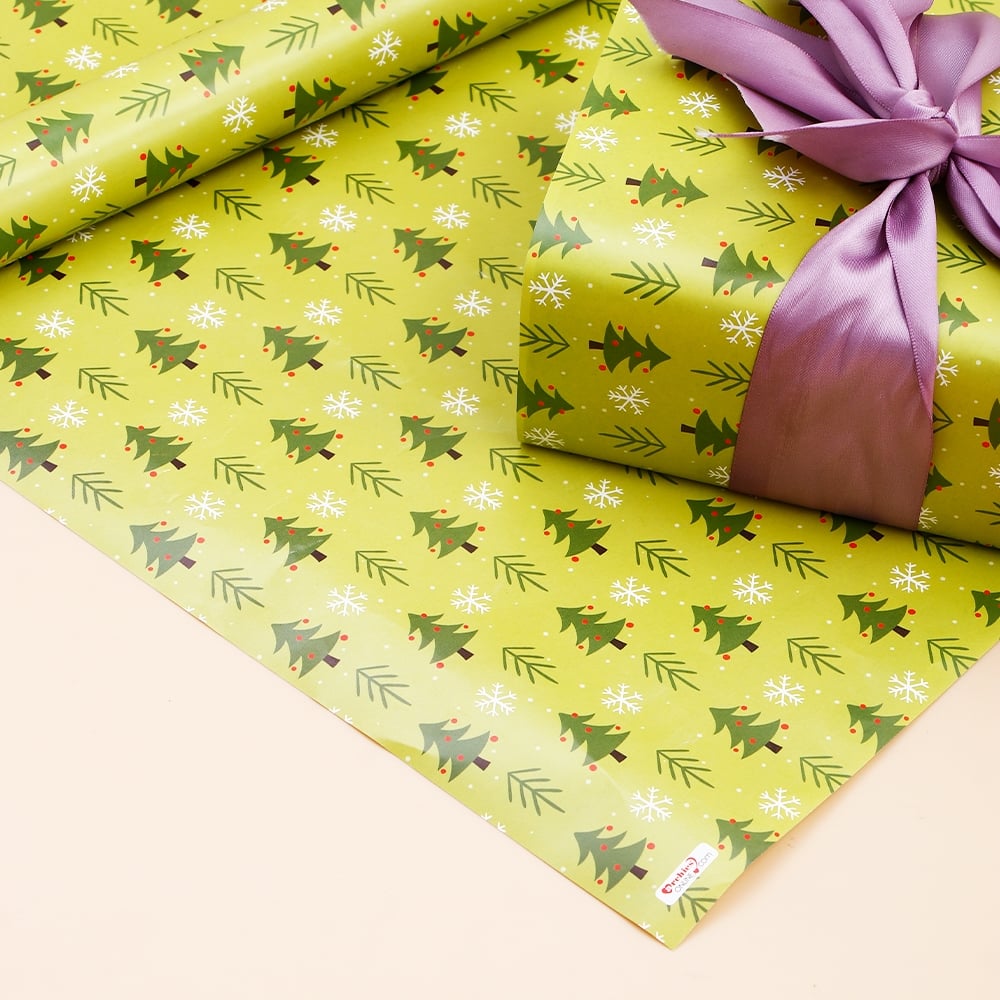 Archies Christmas Tree Printed Gift Wrapping Paper (Green) Price - Buy ...