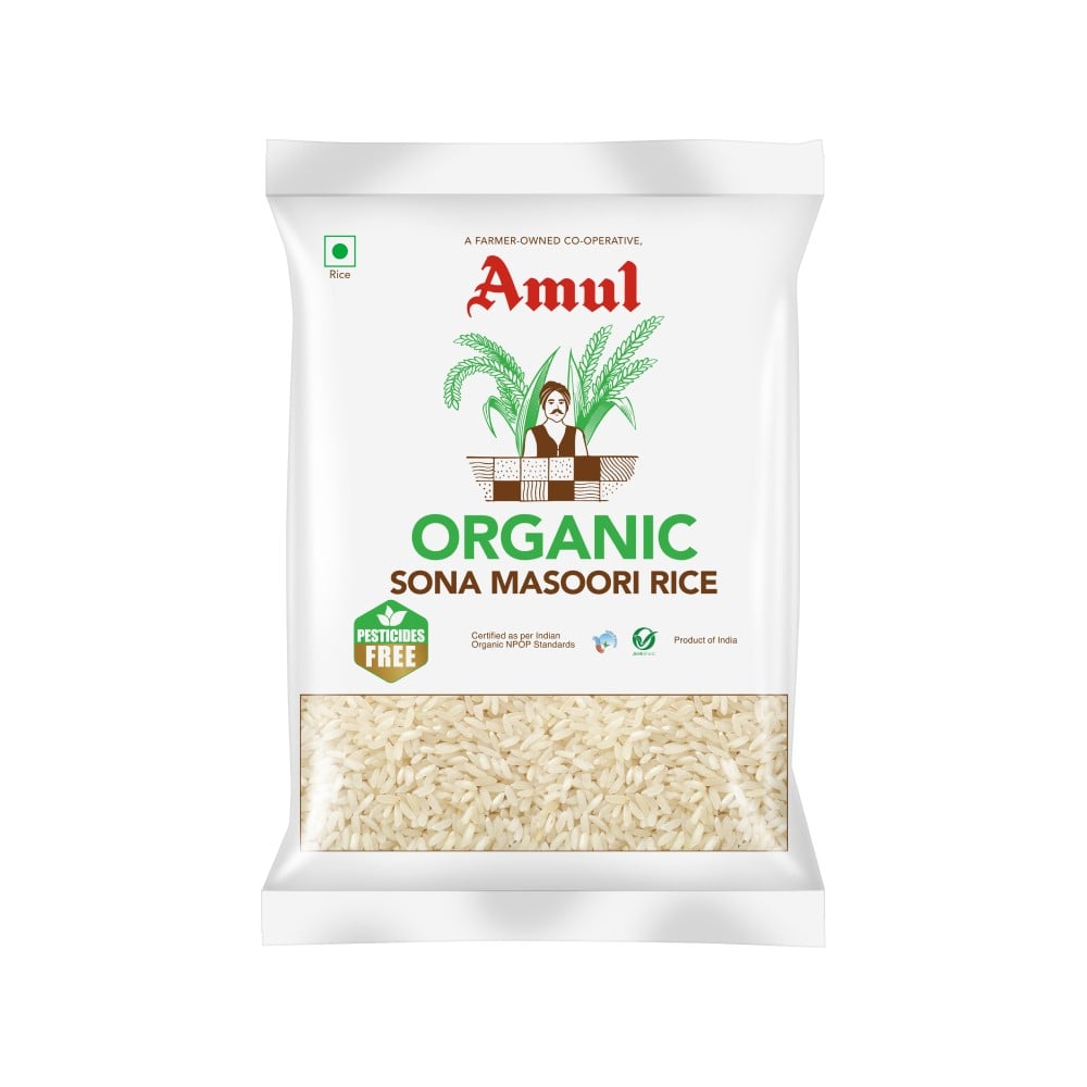 Amul Organic Sonamasuri Rice Price - Buy Online at ₹94 in India