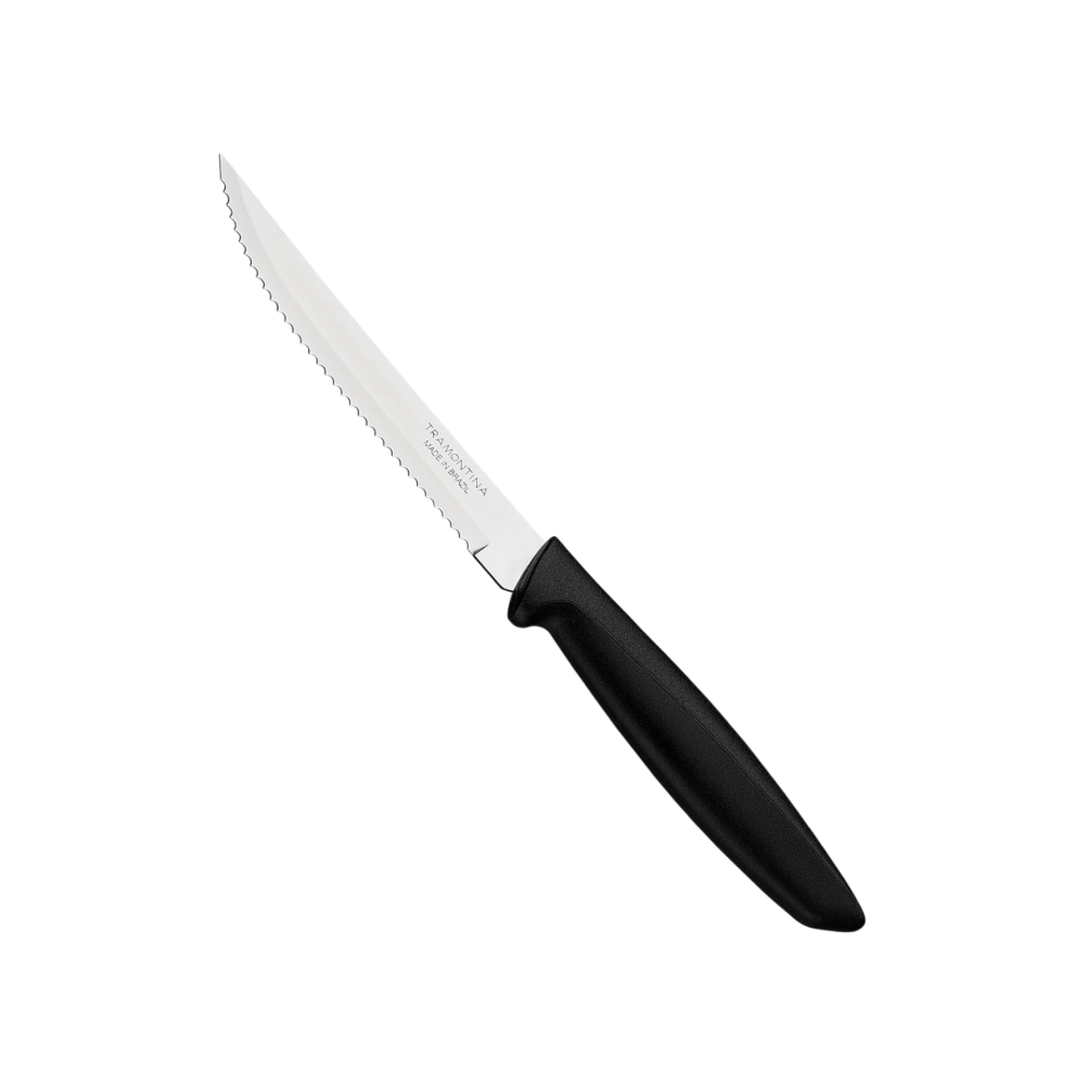 Tramontina Fruit Stainless Steel Knife (Serrated) (Black)