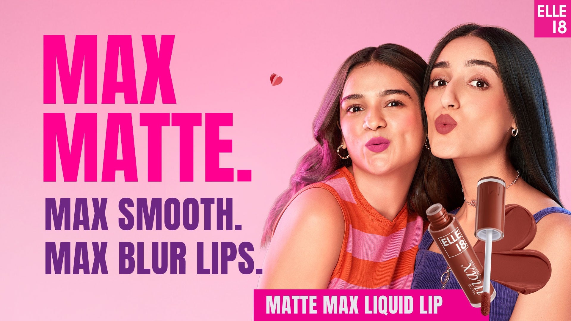 Elle 18 Matte Max Liquid Lipstick (Brown Butter) 6 ml - Image 1