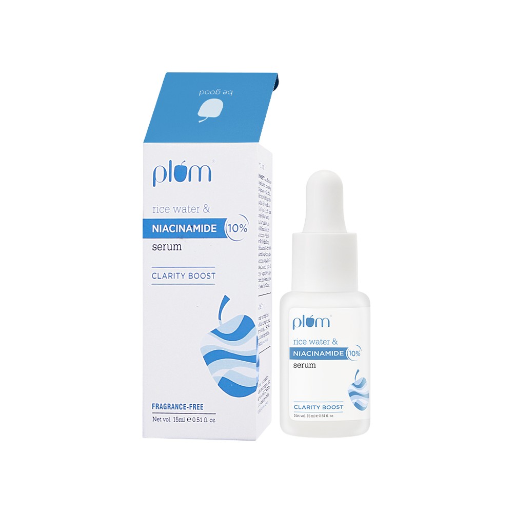 Plum 10% Niacinamide Brightening Face Serum with Rice Water - Clarity ...