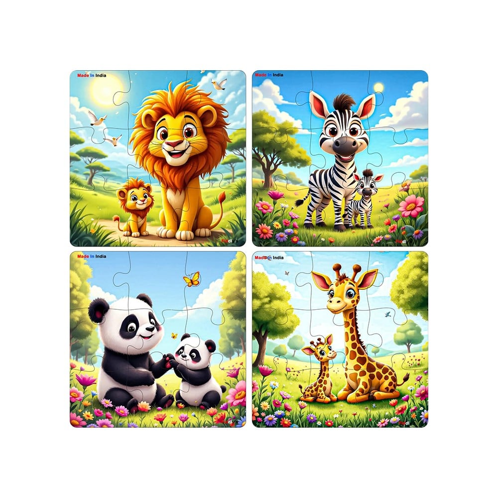 Fiddlys Wooden Animal Jigsaw Puzzle Price - Buy Online at ₹229 in India