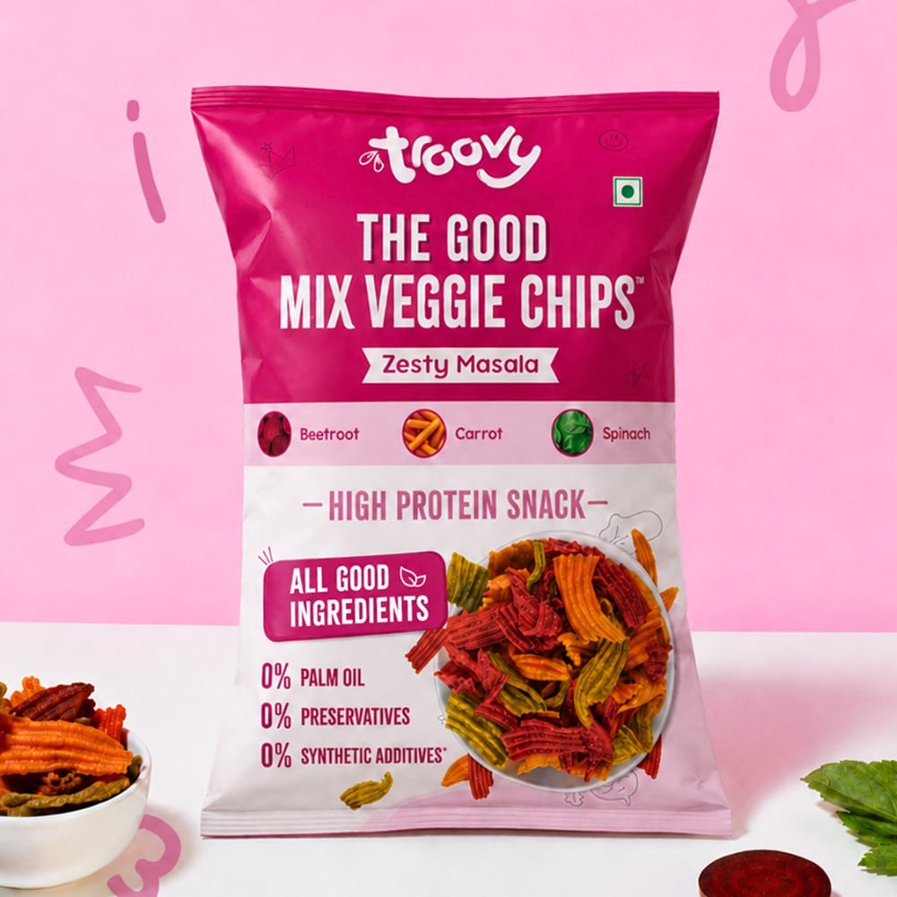 Buy Troovy High Protein Mix Veggie Chips 70g - Image 1