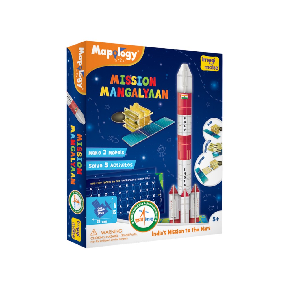 Imagimake Mapology Mangalyaan | 3D Puzzle & Space Learning Toy for Kids