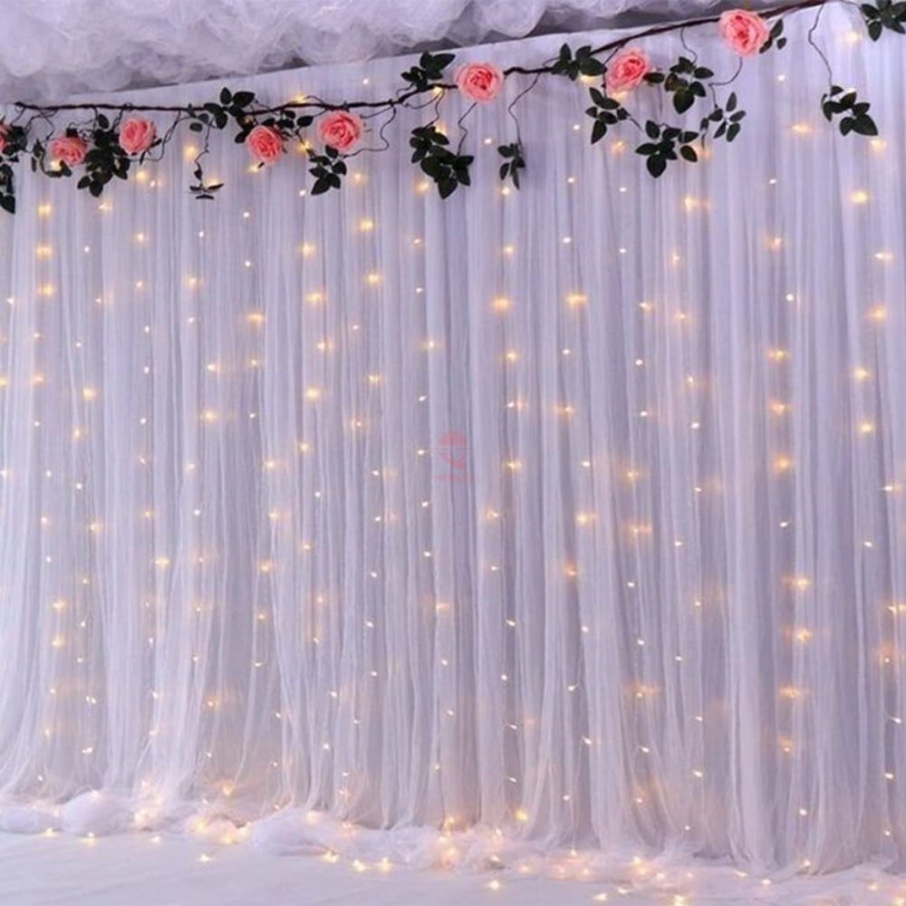 Led Back Decoration White Decoration Kit Backdrop with Led Fairy Lights by Hemito Price ...