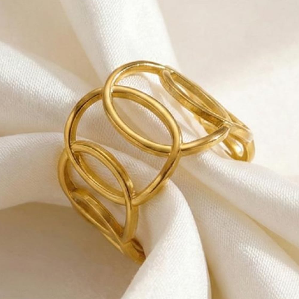 Designs & You Endless Loops Adjustable Ring (Golden) Price - Buy Online ...