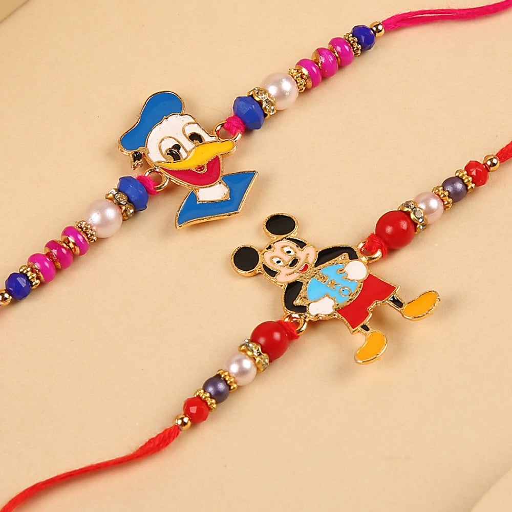 Mickey Mouse & Donald Duck Kids Rakhi Set by Disney Price - Buy Online ...