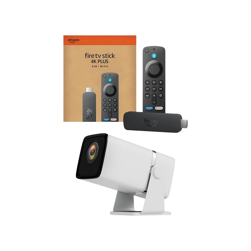 Amazon Fire TV Stick 4K Plus with Alexa+ (Black) + Wzatco Yuva Go