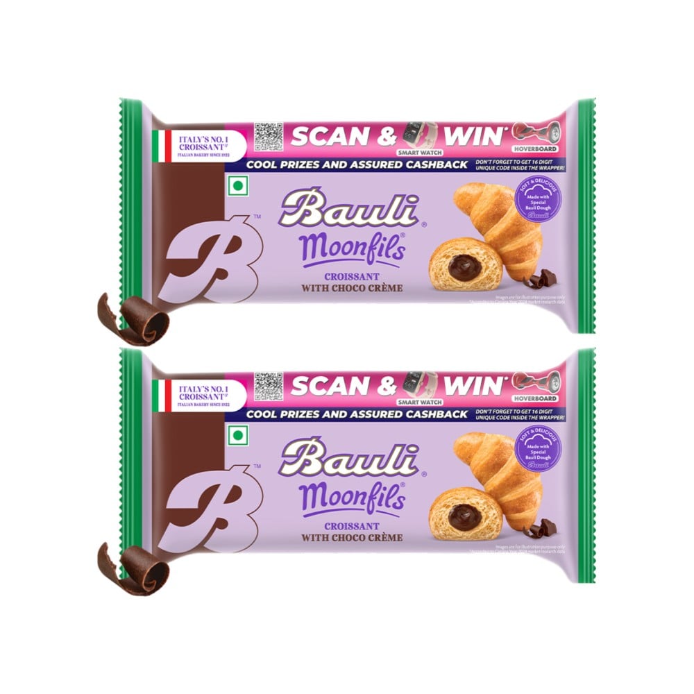 Bauli Moonfils Chocolate Crème Soft Croissant (Eggless) - Pack of 2 ...